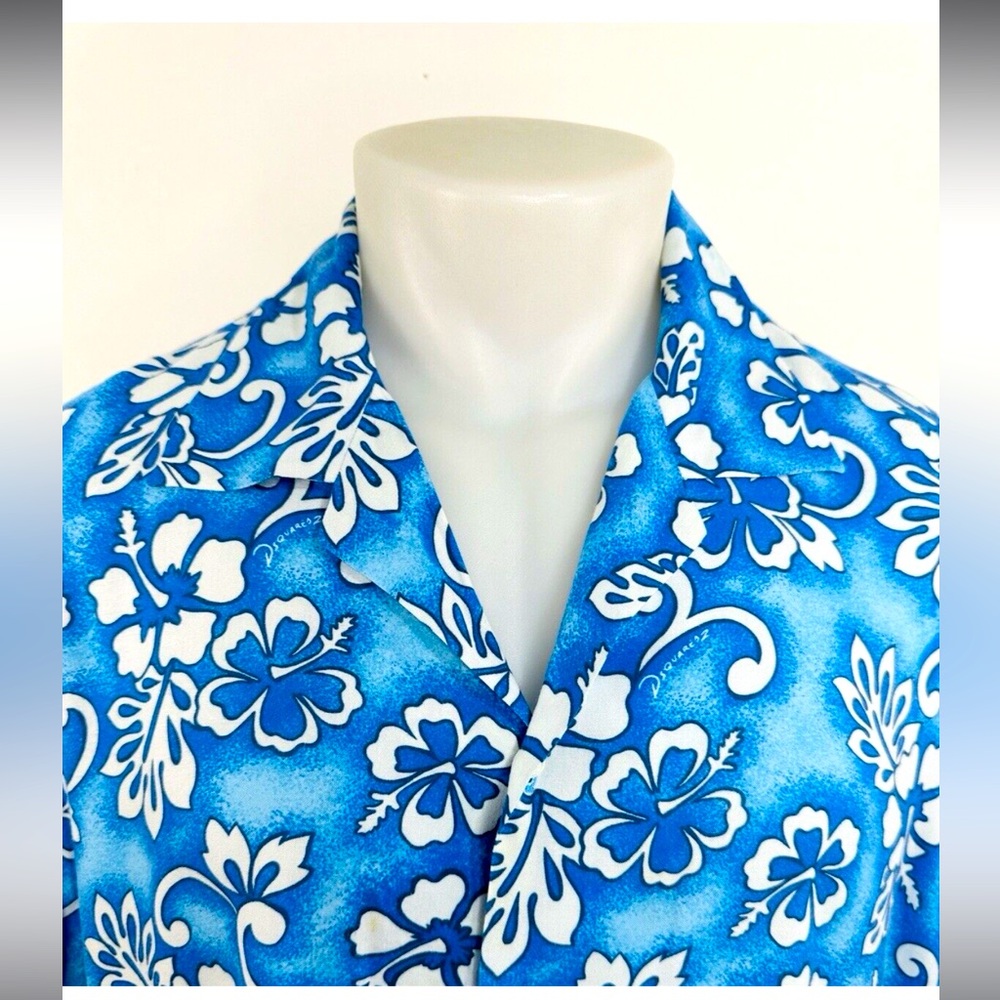 DSQUARED2 Hawaiian Beach Shirt -  Blue Floral